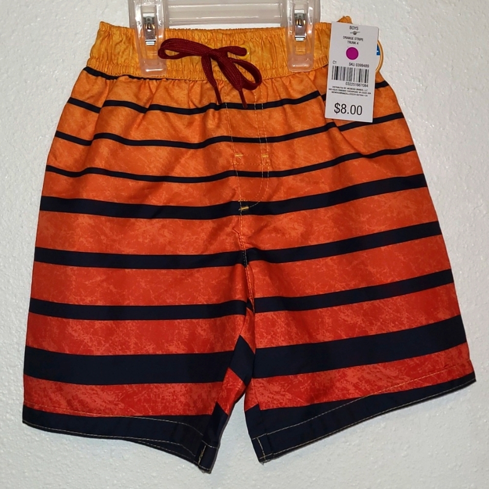 Highland Originals UPF 50+ UV Protection Wearable Sunblock Boy Orange Stripes 4